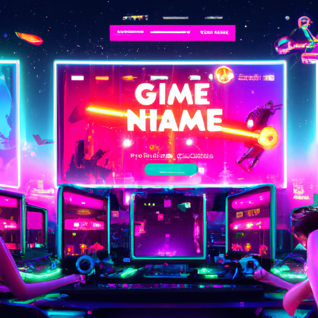 Epic arcade montage: neon pixels, HUD overlays and community players